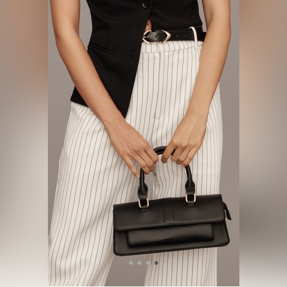 ✨NWT Anthropologie Gray Lab Pinstripe Wide Leg Trouser Pants Small✨ - Picture 4 of 8